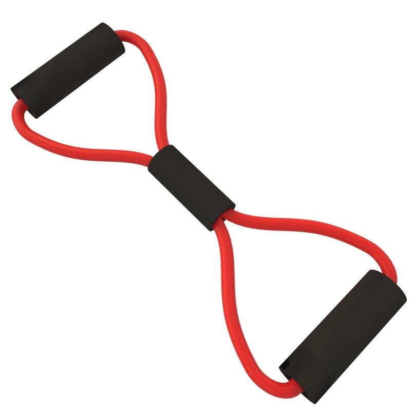 8-Shape Elastic Yoga Resistance Band for Shoulder and Back Pulling красный