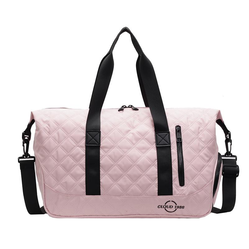 Women's sports and leisure large-capacity going out portable travel bag dry and wet separation fitness bag can be set, tie rod belt shoe compartment