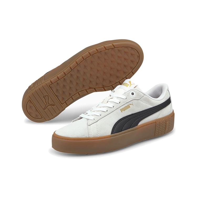 New PUMA Smash Platform V2 Sd 'White Black Gum' Women's 373037-07
