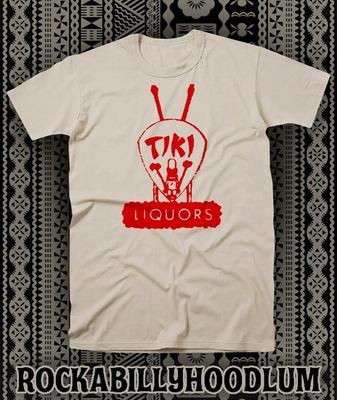Retro Tiki Art Tee T Shirt Bar Mug Restaurant Store Tiki Liquors