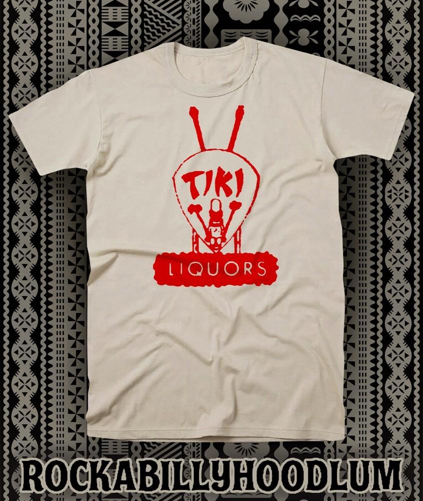 

Retro Tiki Art Tee T Shirt Bar Mug Restaurant Store Tiki Liquors XL
