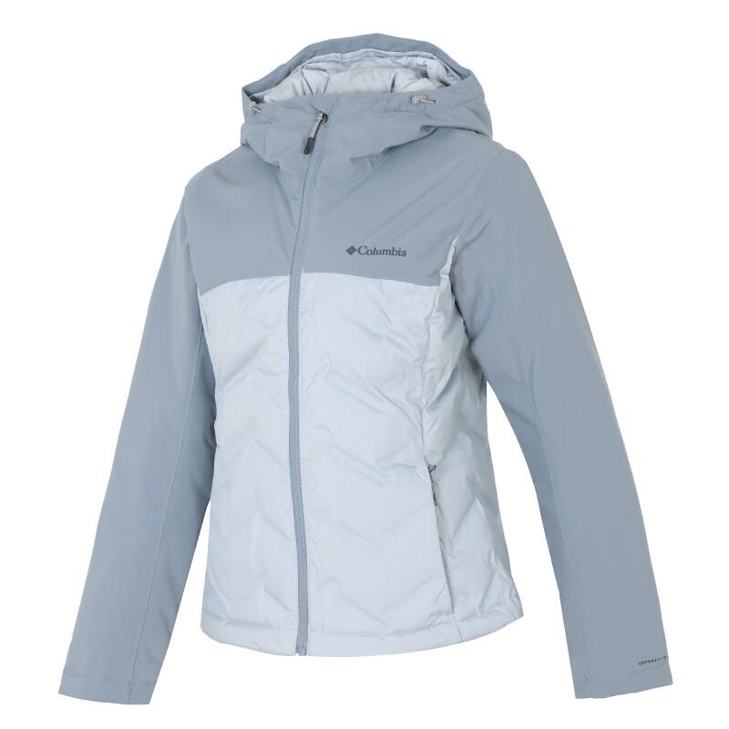Columbia Omni-Heat III Пуховик Спортивный Теплый Модный Короткий Пуховик с Капюшоном Женские куртки Светло-Синий WR3555-031