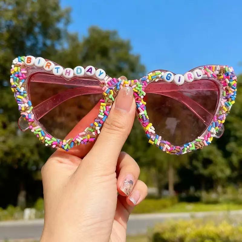 

2025 Stylish Heart-Inlaid Letter Sunglasses for Men & Women – Party Ready