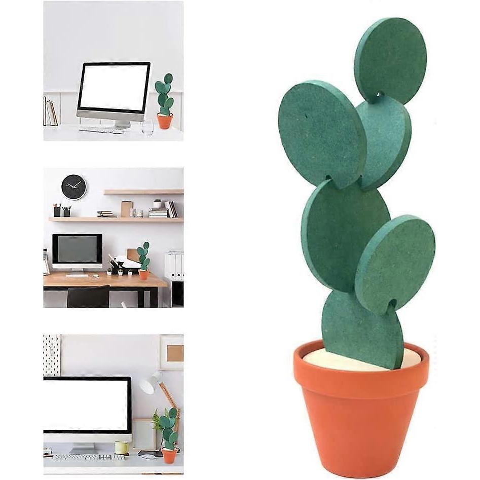 Cactus Coaster,Coasters Cactus Set,DIY Round Cup Coasters with Flowerpot Holder Creative DIY Cacti