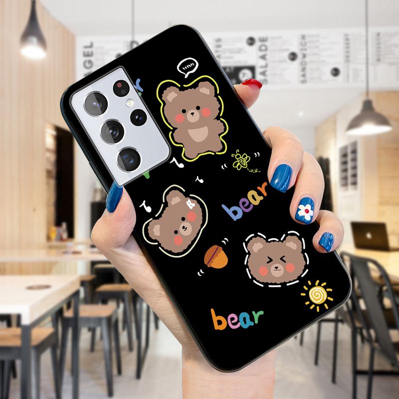 Estuche con dibujos de oso, jirafa y arcoíris con pronóstico del tiempo