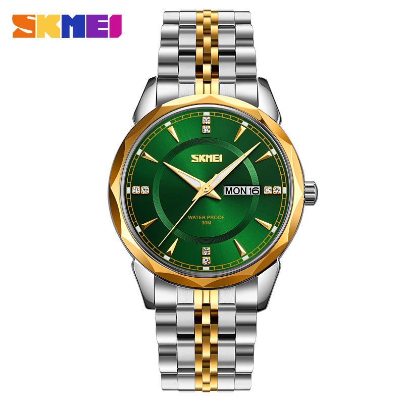 Skmei Fashion Trend Men Watch Waterproof Stainless Steel Calendar Quartz Watch Business Clock Gift Watches for Man