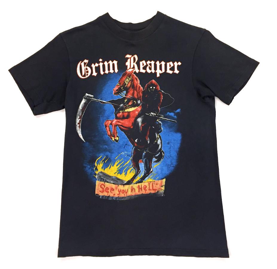 Vintage GRIM REAPER See You in Hell T-Shirt Full Size Gift For Fan RS274 XXL