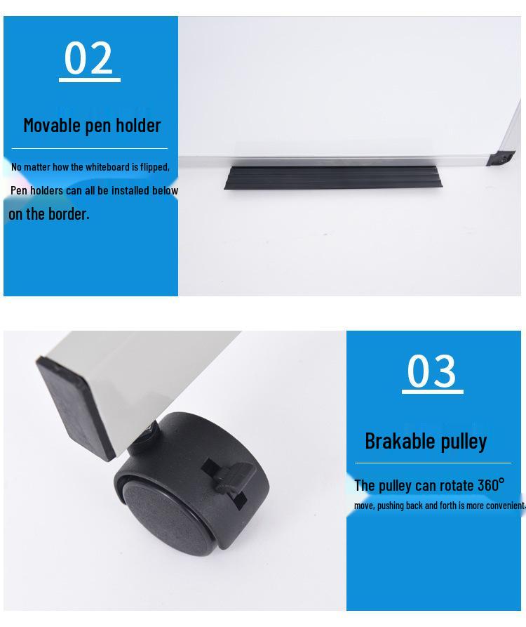 Mobiler zweiseitiger magnetischer Whiteboard-Ständer für Zuhause, Büro oder den Unterricht