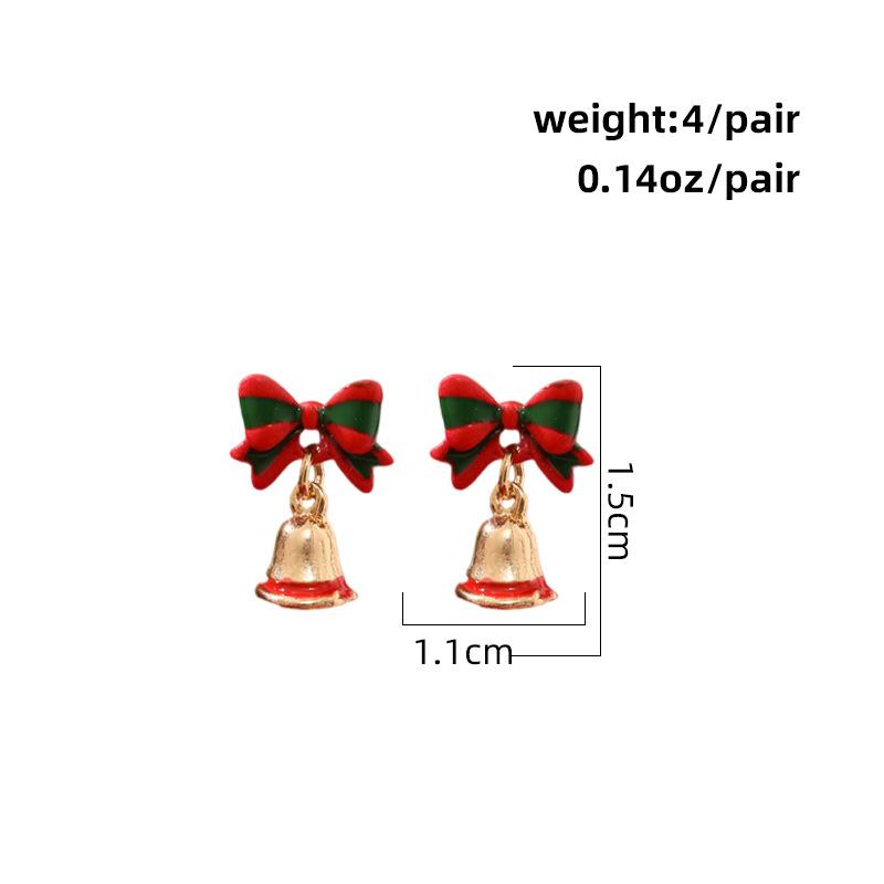 Personalized Christmas earrings, stud earrings, female creative new bells, Christmas tree gifts