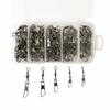 160PCS with Safety Snap Fishing Barrel Swivel Fishing Line Connector  Saltwater Fishing