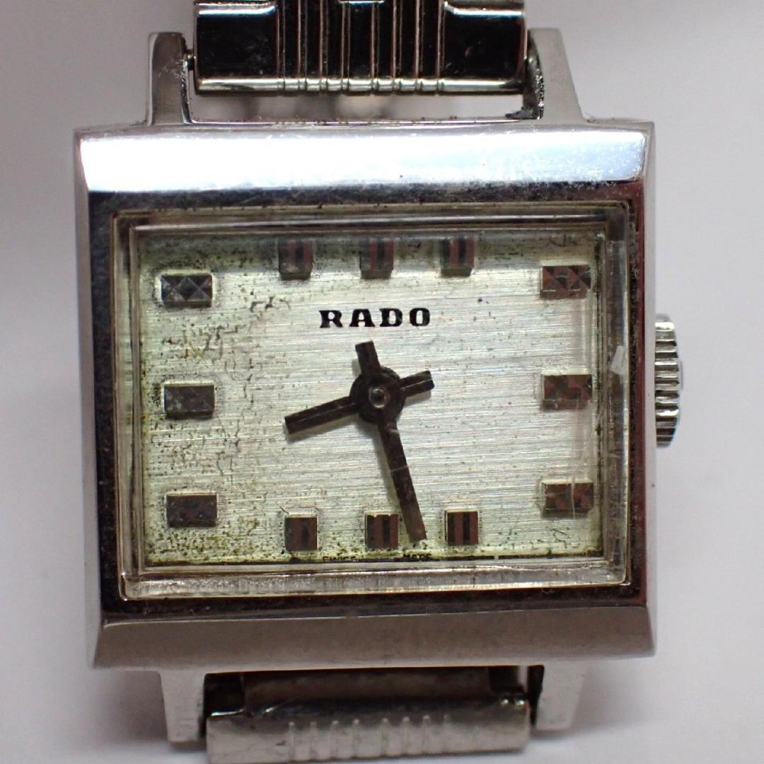 Used [Junk] RADO 5468 Square Manual Winding Watch L-LYT02-14