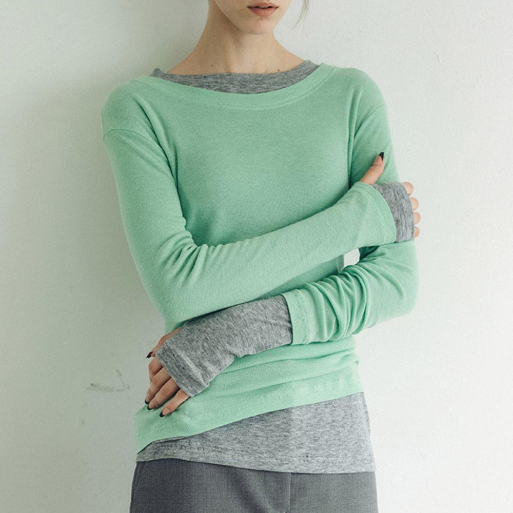 Moment Layering T-Shirt_Xmbal3F911142 Color: Light Green(42)/00F