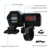 Motorcycle Multifunctional Dual USB Mobile Phone Charger Adapter with Voltmeter