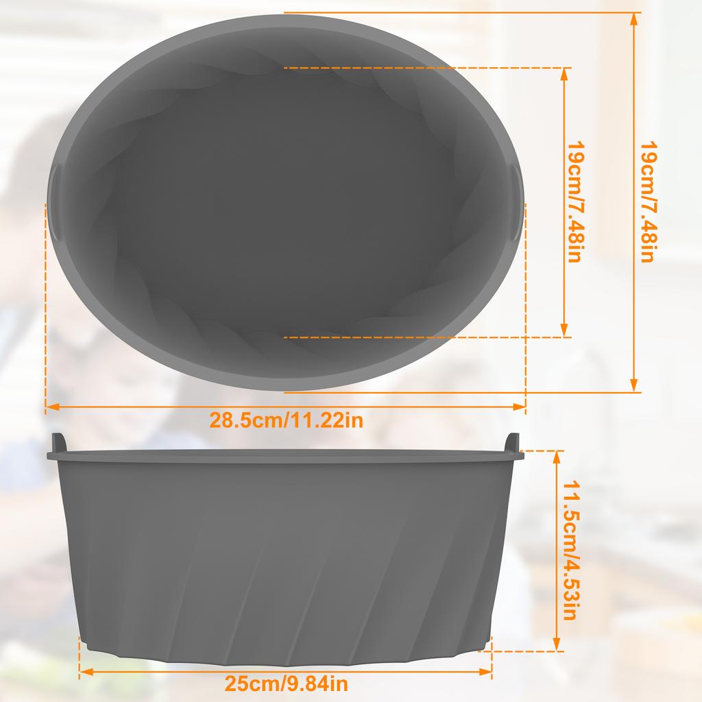 Silicone Slow Cooker Liner for 7-8QT Pot Reusable Slow Cooker Silicone Insert with Handle Leakproof Slow Cooker Liner Insert