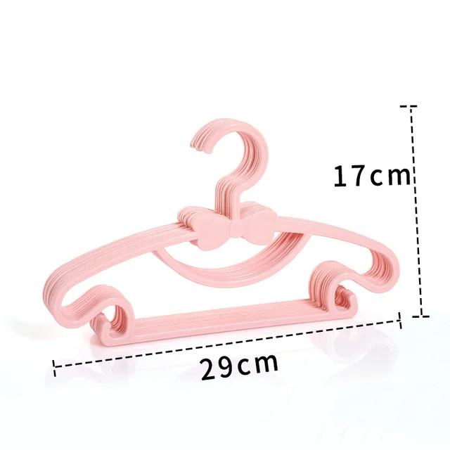 10pcs Baby Clothes Hanger Racks Kids Cloth Hanger Drying Racks Non-slip Pant Coat Clothing Organizer Portable Display Hangers