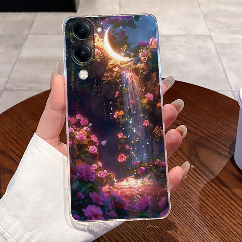 For Vivo Y04s Case Clear Luxury Cute Love Heart Rabbit Funny Pattern TPU Soft Silicone Phone Case For VivoY04s Y 04s Back Cover