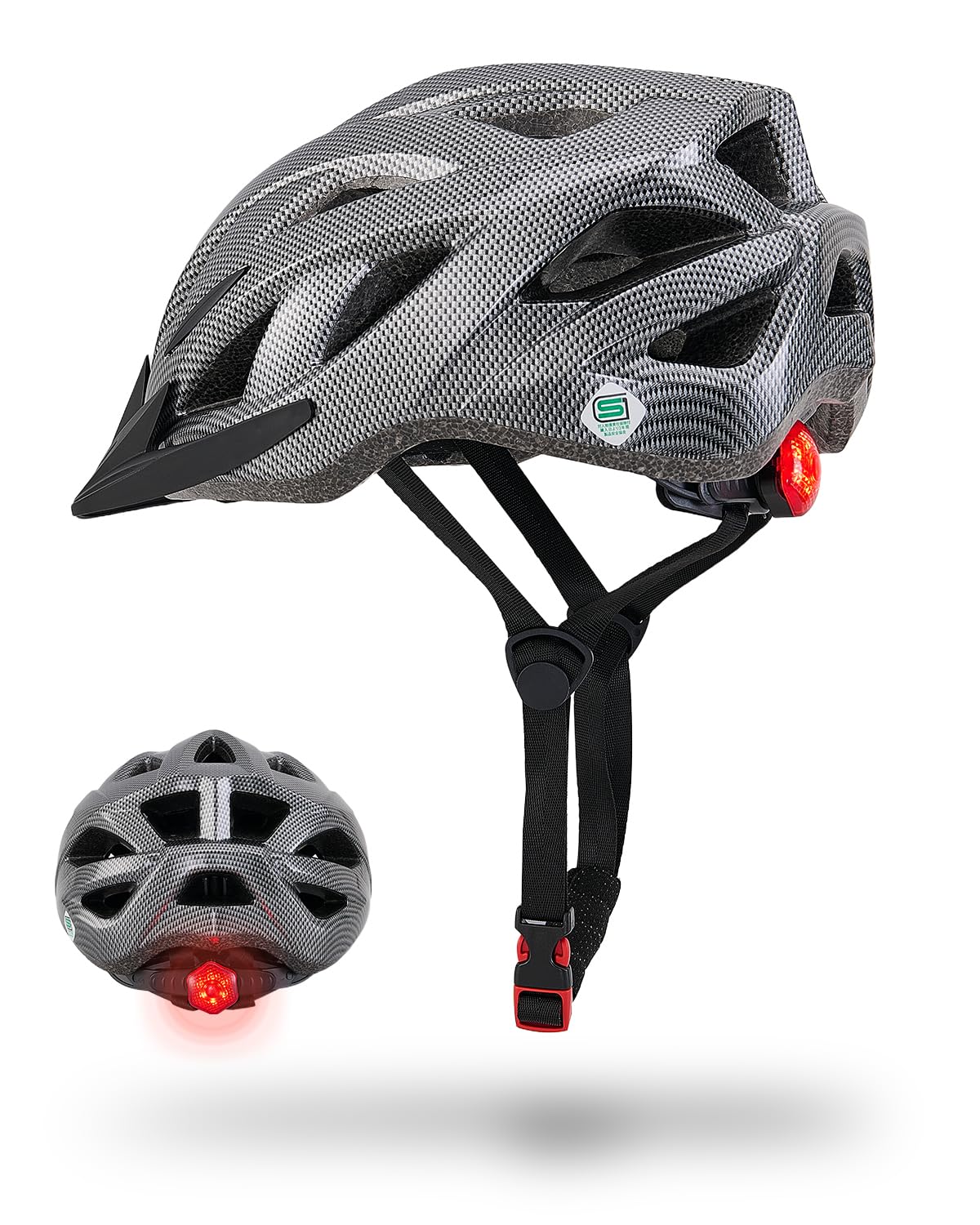 

ECbest Bicycle SG Ultra with Tail Battery Sizes Asian Removable Removable Inner Perfect for and Road Japanese Brand Helmet, Certified, Lightweight,