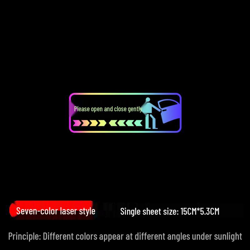 Gentle Reminder: Luminous Car Door Open/Close Warning Sticker