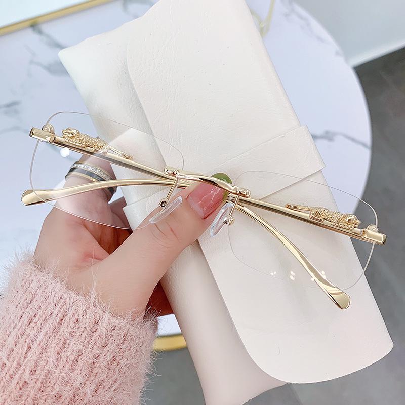 Custom Fashion Small Frame Hip Hop Sunglasses: High-End Men's & Women's Rimless Street Style Instagram Influencer Glasses