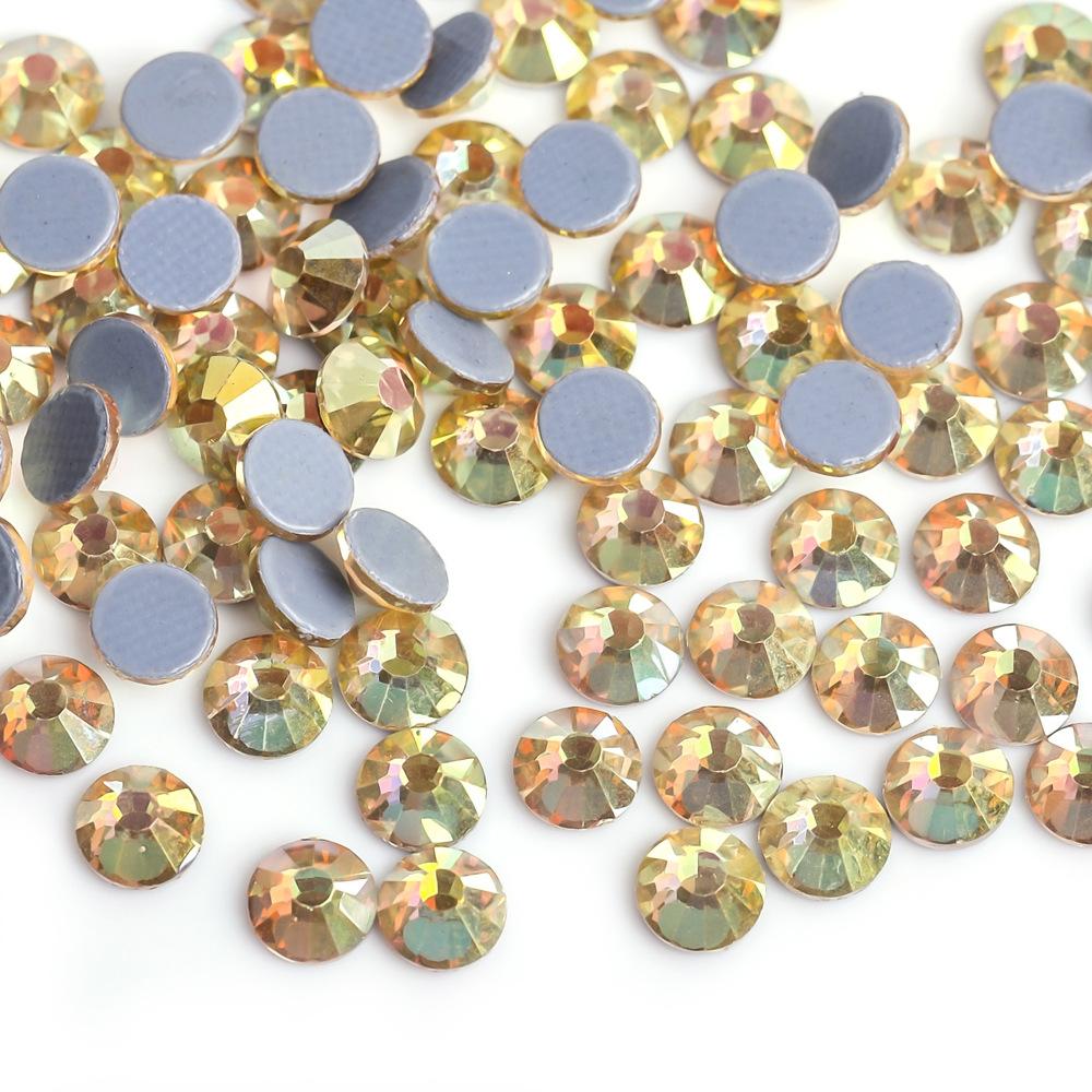 Weichen Rhinestone Factory Austrian Diamond Decorative Rhinestone Diy Nail Art Beauty Glass Jewelry Glue Bottom Color Plated Rhinestone