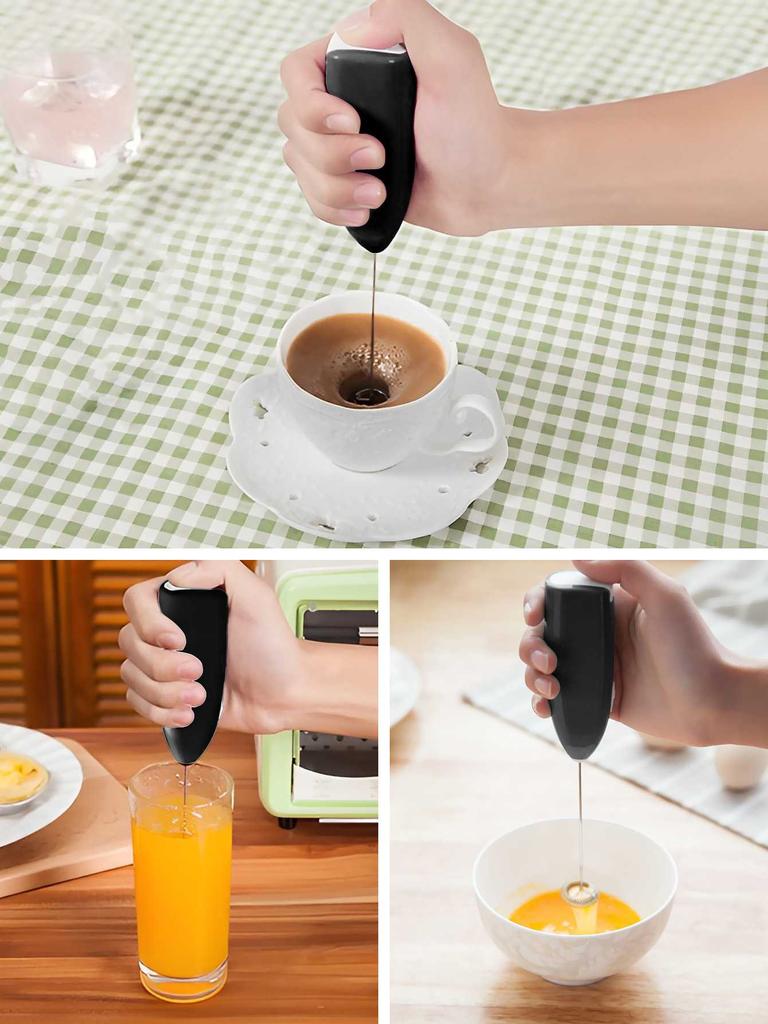 Elektrischer Milchaufschäumer, Schneebesen, Sahnerührer, Kaffeerührer (2 AA-Batterien nicht im Lieferumfang enthalten)