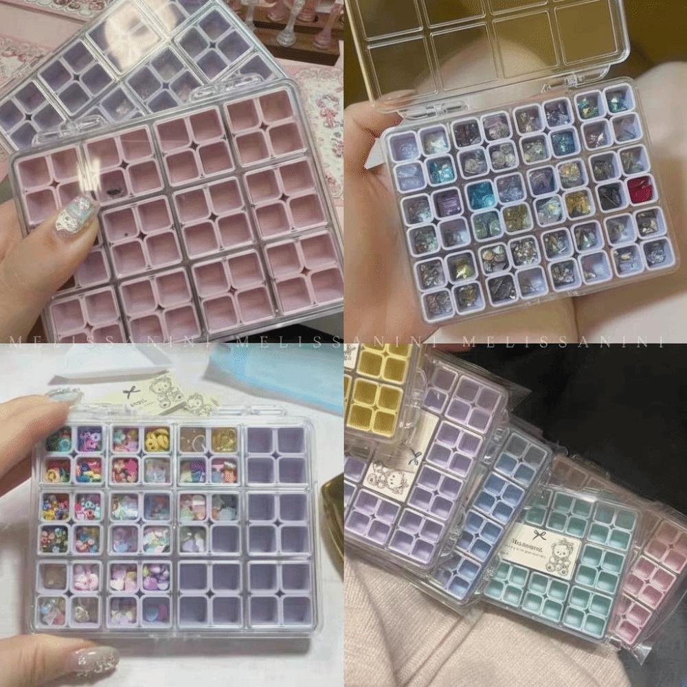 Plastic Nail Accessories Storage Box 48 Grids Home Storage Case New Bead Screw Container  Home