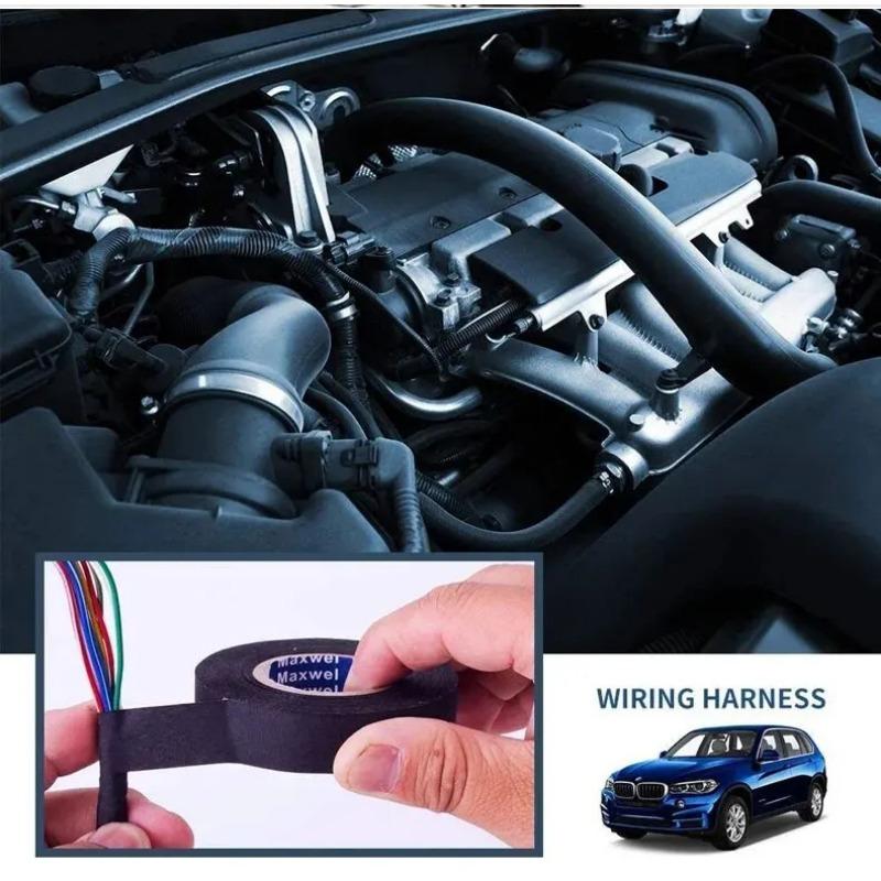 15 Meter Heat-resistant Flame Retardant Tape Coroplast Adhesive Cloth Tape For Car Cable Harness Wiring Loom Protection
