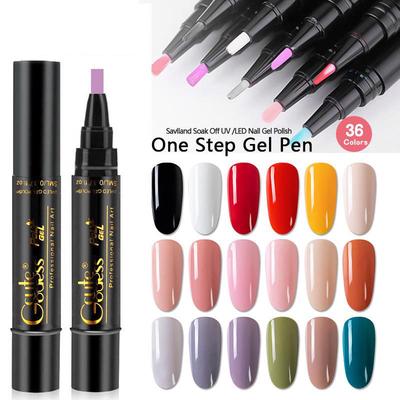 1 ks gél lak na nechty pero One Step Nail Polish Gel Pencil UV Led Pink Nail Art Gel lak