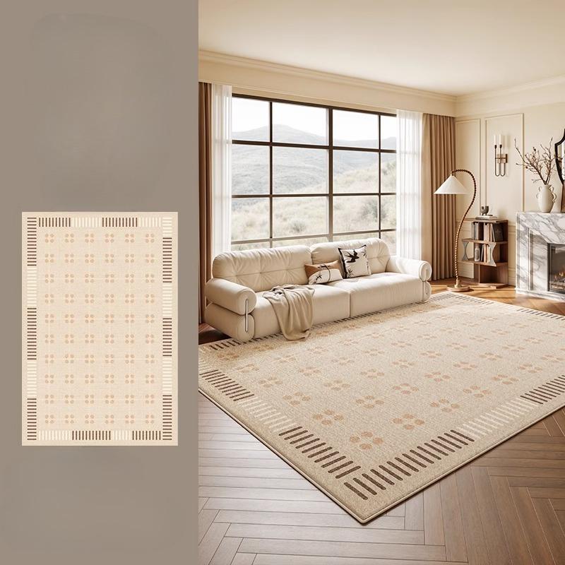 Cream Style Living Room Decoration Anti-slip Carpet Large Size Rugs for Bedroom Thick Washable Lounge Floor Mat Fluffy Soft Rug