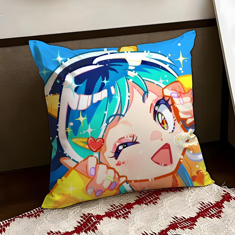 Anime UUrusei YYatsura Cushion Cover Reversible Soft Durable Pillow Cover Home  Car MultiScene Use for Daily Comfort