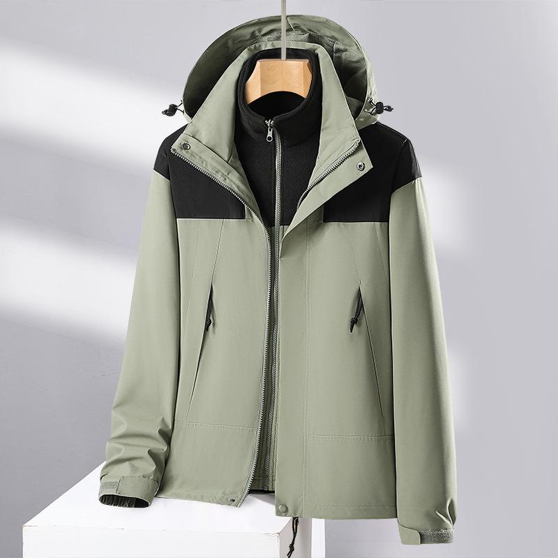 

Winter Three-in-one Jacket for Women, Two-piece Set, Thickened and Velvet, Removable Liner, Mountaineering Jacket, Windproof Jacket XS