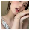Sterling Silver Pearl Bracelet for Women: Elegant French Retro Design, Minimalist & Versatile.