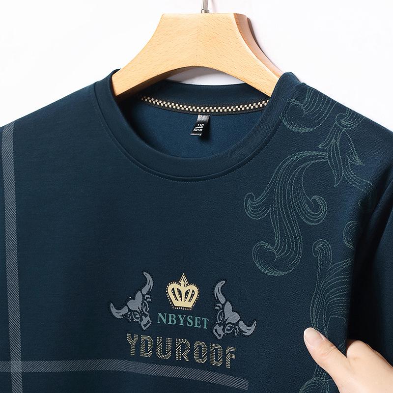 High-Quality Men's Casual Printed Round Neck Long-Sleeve Hoodie for Autumn