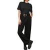 UGG Amari Casual Short Sleeve Pullover Drop Shoulder T-Shirt Women Tops 1171591-BLK