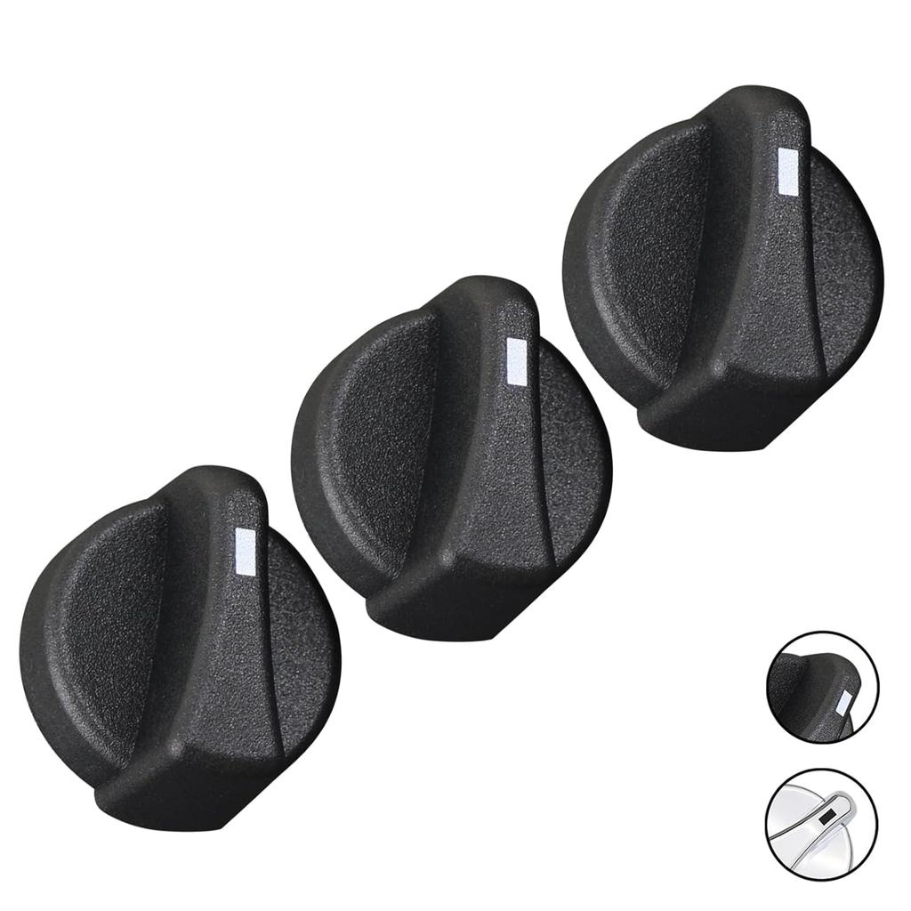 Peterbilt AC Heater Blower Fan Control Knobs (3 Pcs) | Compatible with Peterbilt 330 350 357 367 375 378 379 384 386 387 HVAC Climate Control Module