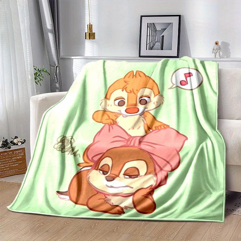 1pc, Charming Chip 'n' Dale Stuffed Animal Blanket Cute Cartoon Characters for Room Decor, Perfect Gift for Friends, Soft for Bedtime, Birth