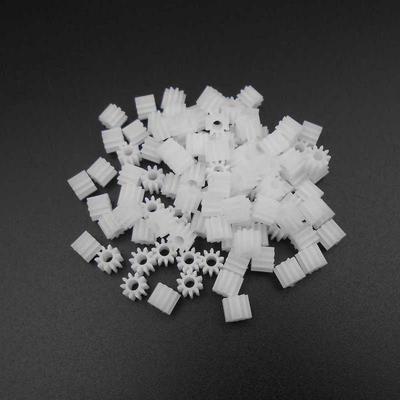 100Pcs 0.5M 10T Plastic Spur Gear Pinion 0.5 Modulus 10 Teeth T=10 Bore Hole Aperture 2.5MM 2.45MM 2.5A DIY Model 10T2.5A 102.5A