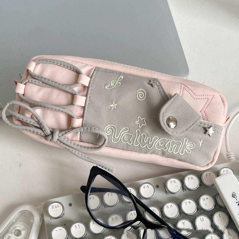 Large Capacity Pen Bag Zipper Stationery Organizer INS Pencil Case  Students