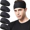 European American Summer Soft Fitness Headbands Running Sports Yoga Sweat-Absorbent Dry Thin Breathable Elastic Polyester Cotton