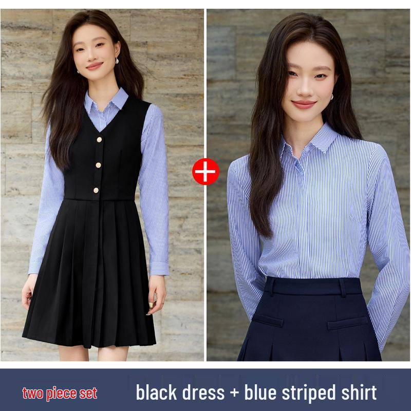 Ensemble d'uniforme gilet et jupe plissée de style britannique pour le chœur de maternelle printemps/été.