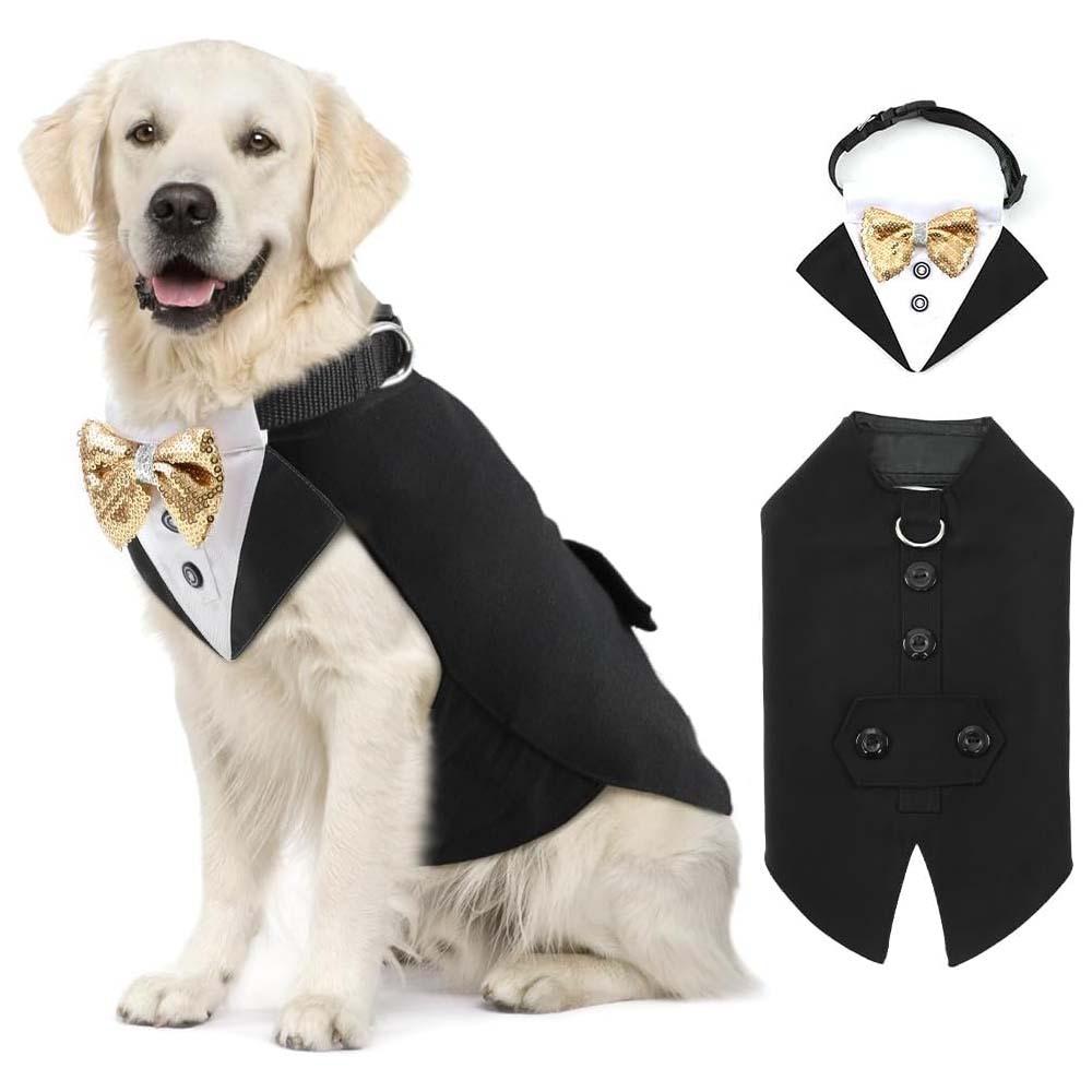 Heißer Verkauf Hundehochzeitshut und Smoking Anzug für Herren Haustiere