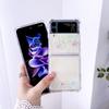 Husă pentru Samsung Galaxy Z Flip 4 3 Husă cu sclipici transparentă Dreamy Stars, transparentă, rezistentă la șocuri, pentru husă Samsung Z Flip4 Zflip3