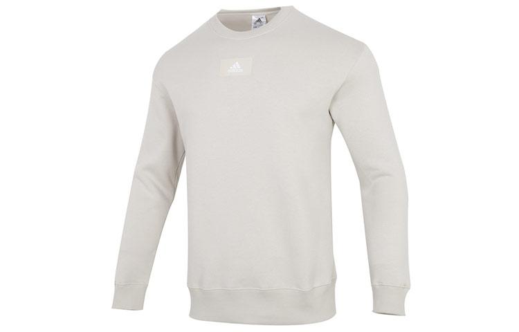 Adidas Sweatshirts Men s Khaki Crew Neck Moderate Regular HK0396 XL