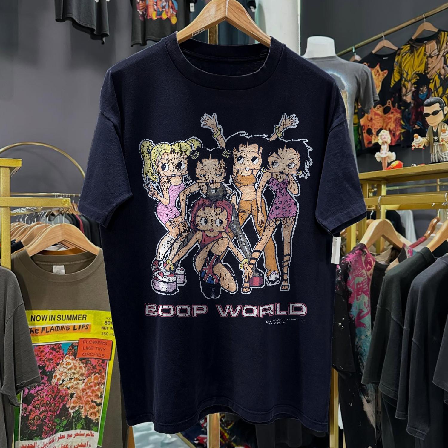 1998 Spice Girls X Boop World Girl Power Rare T-Shirt Black S S