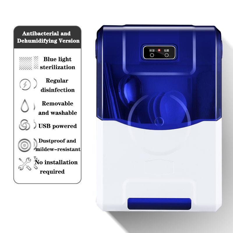 Uv Disinfection Cabinet Kitchen Wall-Mounted Fork Spoons Disinfection Chopstick Rest Drain Rack