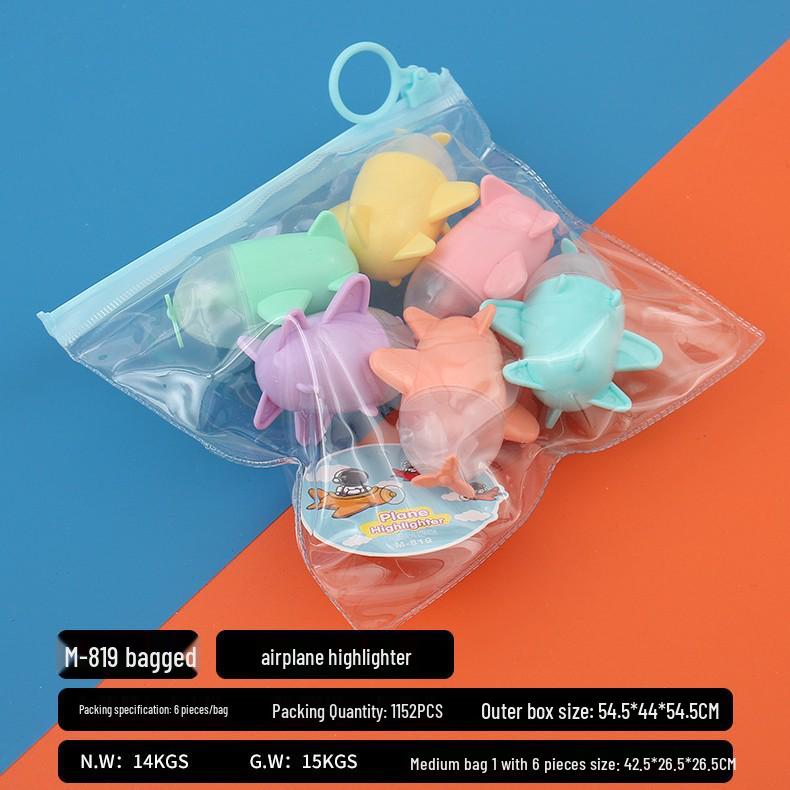 6-Color Mini Pill Highlighter & Marker Set