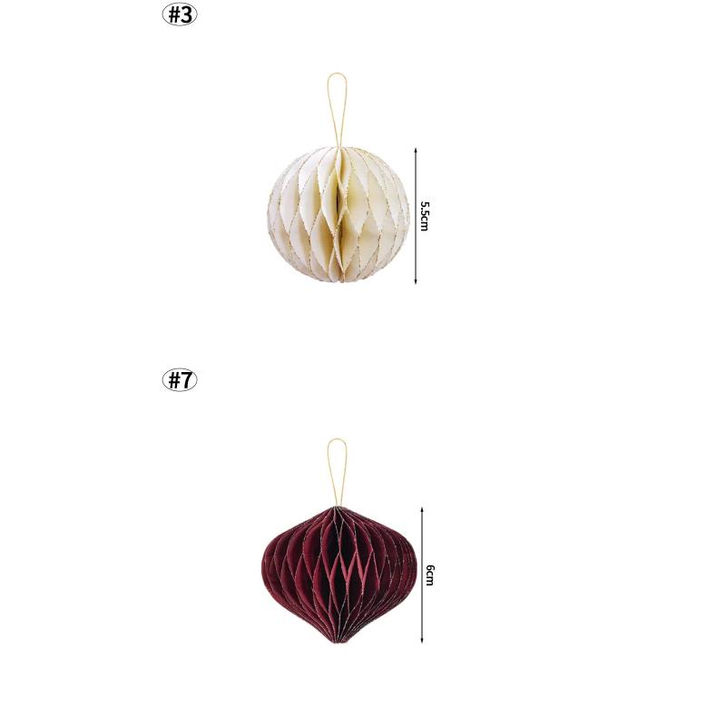 3D Paper Honeycomb Ball Santa Tree Hanging Pendant Christmas Hanging Ornament Lantern New Year Navidad Wedding Decor Supplies