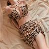 Erotic underwear, sexy leopard print uniforms, seductive body-hugging skirts, women's hot nightclub role-playing suits wholesale