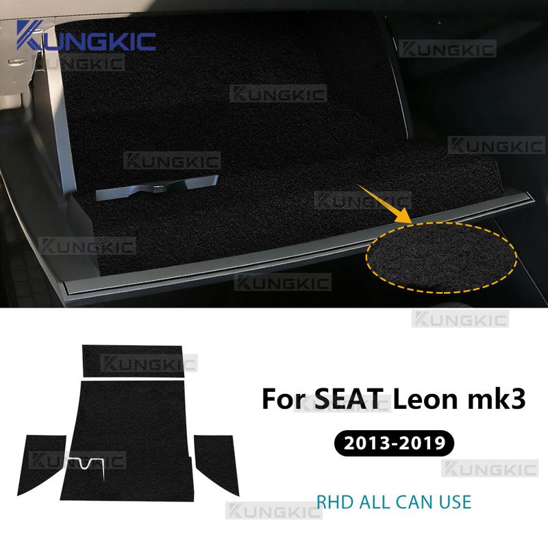 For Seat Leon MK3 2013 2014 2015 2016 2017 2018 Premium Suede Car Co-Pilot Toolbox Sticker Interior Trim Accessories