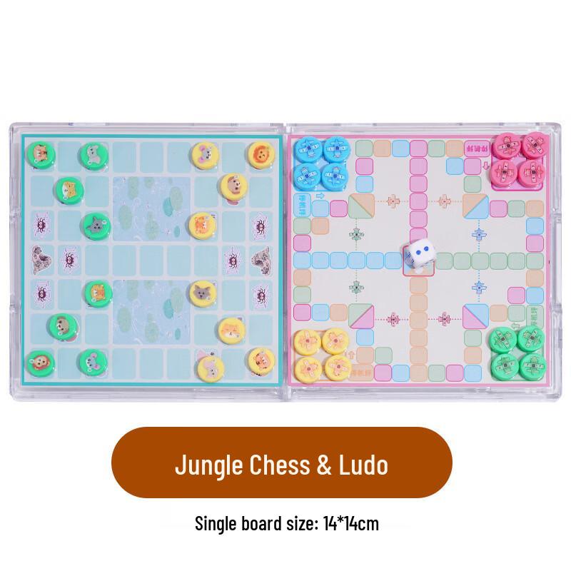 Magnetic 2-in-1 Folding Board Game Set